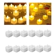 thumbnail image 1 of Velas Falsas Electónicas de funciones de Baterías, Tiempo de iluminación LARGO y continuo seguro reutilizable LED Luces de Té Decorativas para la celebración del, 1 of 7