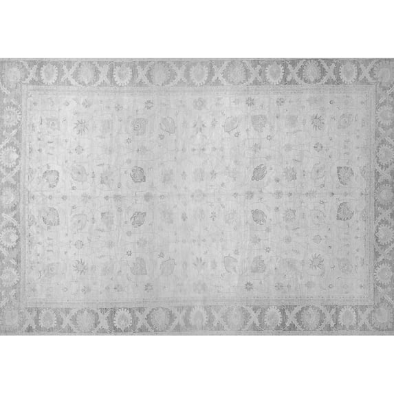 Ahgly Company Indoor Rectangle Oriental Gray Traditional Area Rugs, 8' x 10'