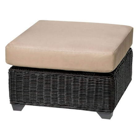 TK Classics Venice Wicker Outdoor Ottoman - Set of 2 Cushion Covers