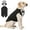 D, variant on Aximioll Dog Tuxedo Harness Suit, Formal Wedding Bandana Vest with Bow Tie, Elegant Pet Party Clothes Apparel for Small Medium Large Dogs Dress Up, White/M
