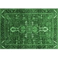 thumbnail image 1 of Ahgly Company Indoor Rectangle Oriental Emerald Green Industrial Area Rugs, 2' x 5', 1 of 4