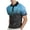 Light Blue, variant on ZVNAΖH Men's Short Sleeve Polo Shirt, Casual Gradient Print 3 Button Collar Tops Summer Lightweight Breathable Shirts for Golf, Vacation & Everyday Use