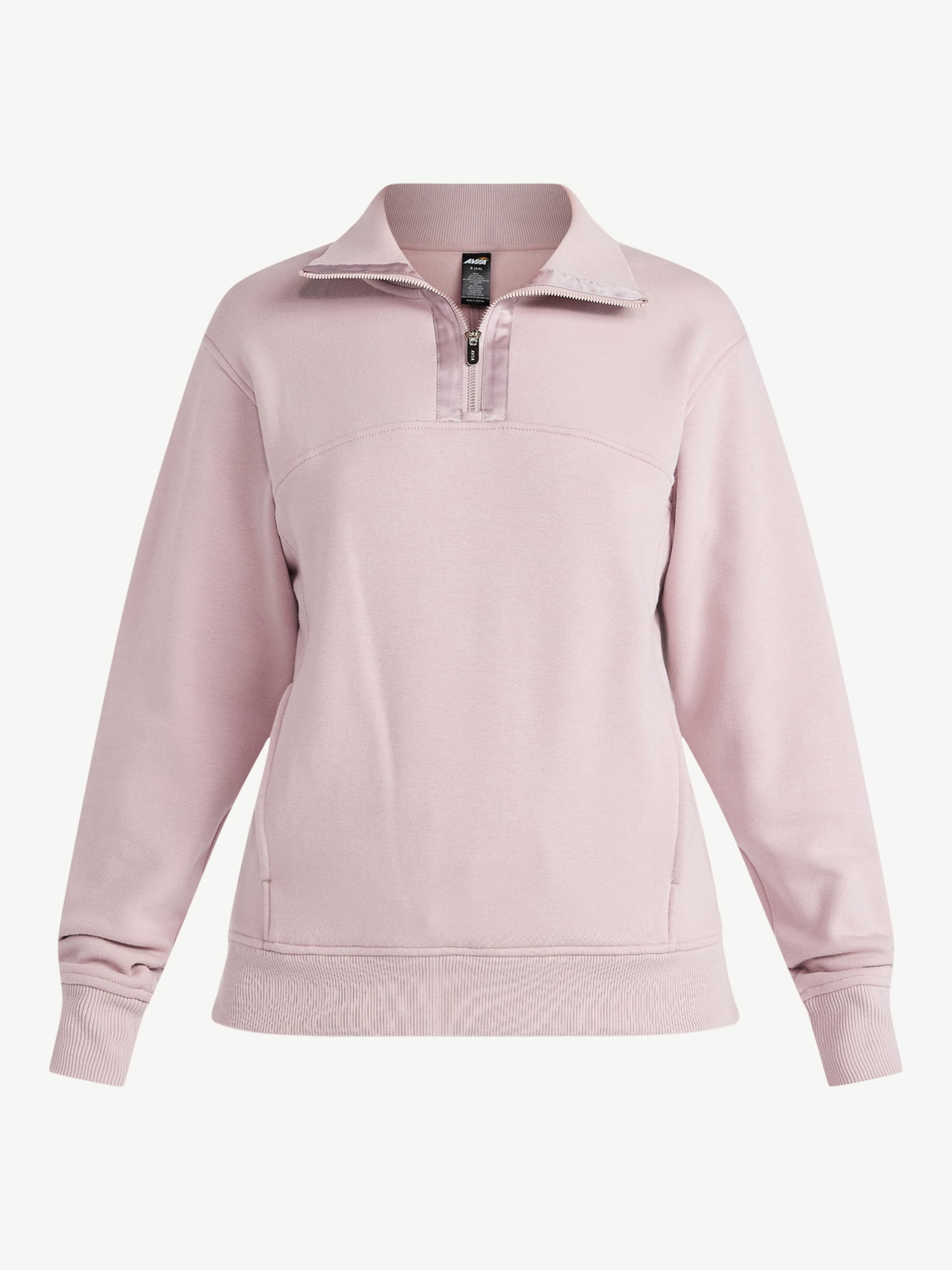 Avia Women's and Women's Plus Fleece Quarter Zip Pullover, Sizes XS-4X