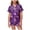 Purple, variant on Enyan Girls Halloween Pajamas 4 Piece Cute Pumpkin/Ghost Print Pajama Short Sleeve Kid Pjs Set Pajamas for Girls(10-11 Years)