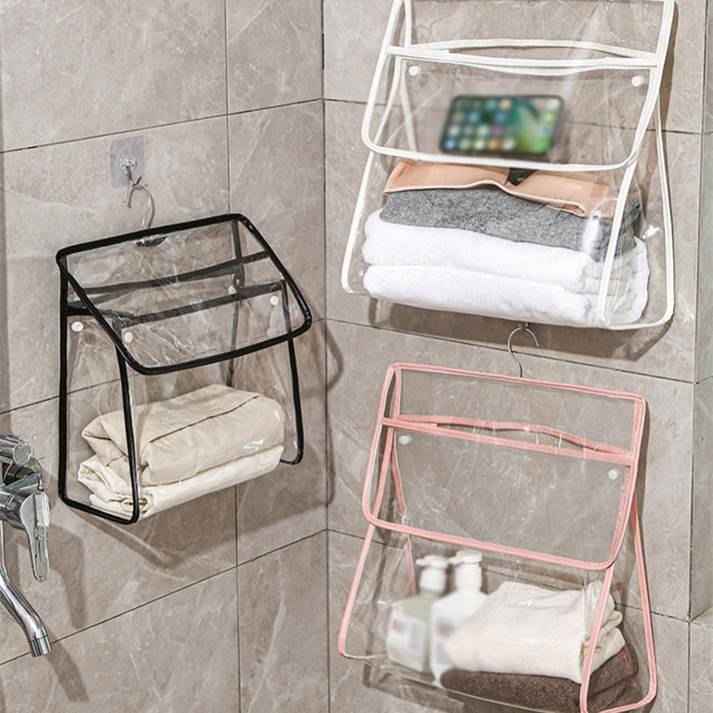 Waterproof Clear Bathroom Hanging Bag – Large Capacity Toiletry