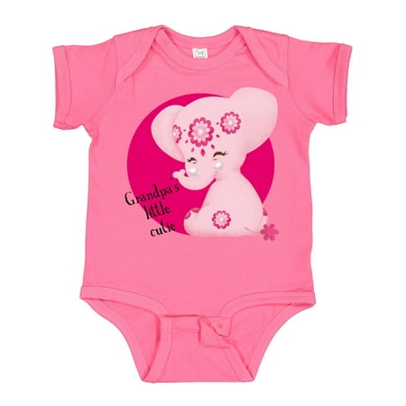 

Inktastic Grandpa s Little Cutie Pink Elephant Aditi Gift Baby Boy Bodysuit