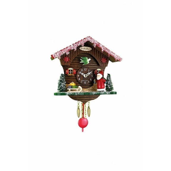 Kuckulino Black Forest Clock Christmas Edition with Quartz Movement and Cuckoo Call
