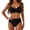 01-Black, variant on Women's 2026 Halter Two Piece Bikini Set V Neck Beachwear High Waisted Swimsuit with Tummy Control, Flattering Beachwear for Summer Vacation