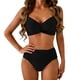 thumbnail image 2 of Conjuntos de bikini para mujer, moda de primavera para mujer, traje de baño conservador de color sólido, estilo falda con abertura, traje de baño de dos piezas para mujer, traje de baño de 2 piezas pa, 2 of 5
