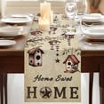 thumbnail image 3 of Table Runners 90 Inches Long Dress Scarves, Sweet Home Farmhouse Coffee/Dining/Kitchen Table Runner for Living Room, Western Stars Bird Houses Country Vintage 13x90 Inch, 3 of 9