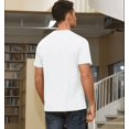 thumbnail image 3 of Men'S Henley Shirts Casual Short Sleeve Button Cotton Tee Fashion Classic Tee T-Shirt With Pocket Mens Casual Short Sleeve Henley Shirts white XL, 3 of 4