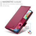 thumbnail image 6 of For Google Pixel 9a Wallet Case Flip Card Holder,PU Leather Side Buckle Magnetic Frosted Women Men Cover,Wine Red,For Pixel 9a, 6 of 7