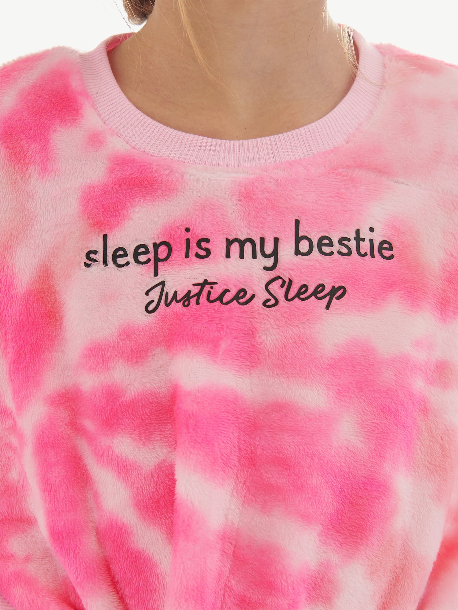 Justice Girls Long Sleeve Top and Wide Leg Sleep Pant, 2-Piece Pajama Set, Sizes 5-18