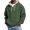 Army Green, variant on SRZYMJ Mens Quarter Zip Hoodie Waffle Knit Pullover Long Sleeve Casual Loose Fit Sweatshirt Hooded Tops with Pockets XXXL