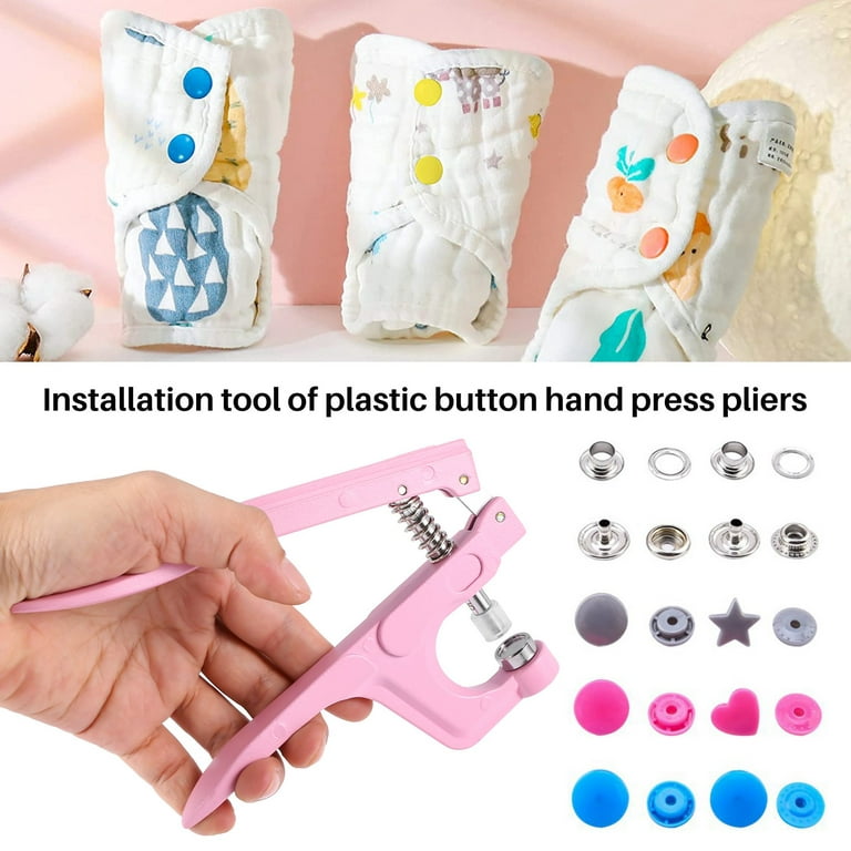 Snaps Fasteners Kit, Snap Buttons T5 With Installment Tool Kit Colorful Plastic  Snaps Compatible With Sewing Cl