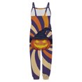 thumbnail image 5 of Gunia Toddler Girls Halloween Outfit Flannel Pumpkin Kids Suspender Romper Loose Harem Style Jumpsuit Festive Party Outfits Orange 3-4 Years, 5 of 5