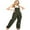 True Olive, variant on Revolt By Palomares PLUS SIZE Women's Juniors Baggy Straight Leg Twill/Denim Overalls (True Olive, 14)