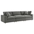thumbnail image 1 of Modway Commix 3 Piece Down Filled Overstuffed Sectional Sofa Set in Gray, 1 of 5
