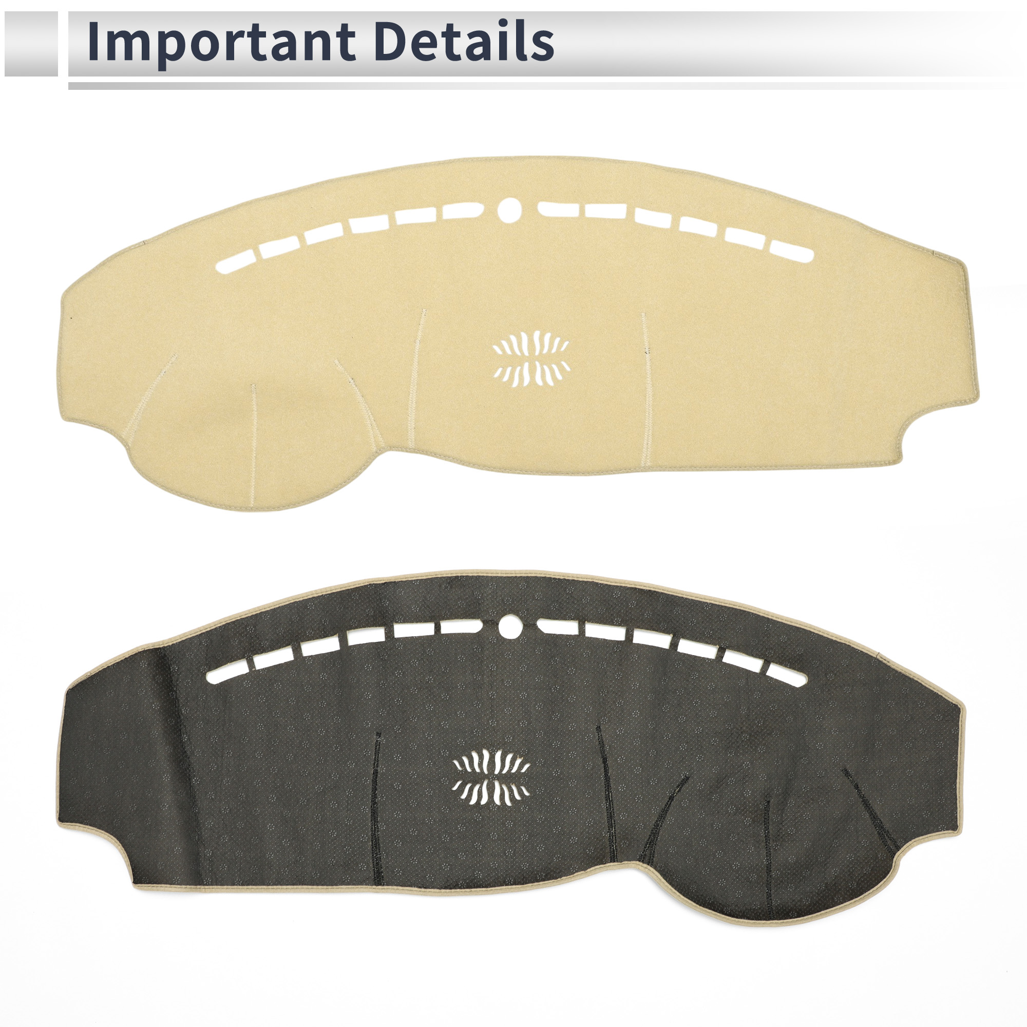 Unique Bargains Dash Cover for KIA Soul 2014-2019 Non-Slip Dashboard Carpet Mat Beige