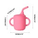 thumbnail image 2 of Vaso de silicona de grado alimenticio con pajita y asas para bebés | Diseño antiderrames y a prueba de fugas | Vaso de entrenamiento extraíble para bebés de 4 meses o más | Apto para lavavajillas y, 2 of 5