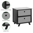 thumbnail image 3 of mDesign 2-Drawer Fabric Dresser Storage Organization Chest Unit - Black/Charcoal, 3 of 4