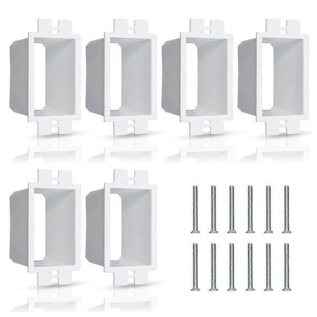 6pcs Electrical Outlet Box Extender, with 12pcs Screws 1 Gang Switch