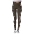 thumbnail image 4 of MKLEKYY Leggings deportivos para mujer, leggings para entrenamiento, leggings con estampado navideño, pantalones con bloques de color, leggings suaves y elásticos. 4611, 4 of 4