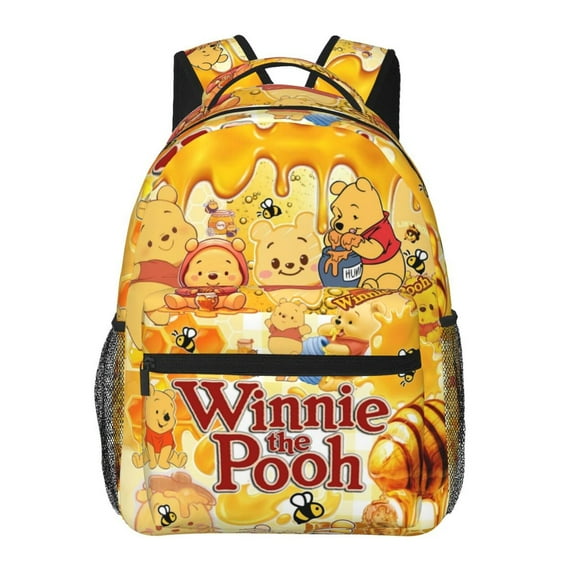 Winnie The Pooh Backpack Cute Printed Lightweight Casual Unisex Laptop Computer Bookbag School Hiking Work Business Travel Daypacks Gifts
