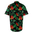 thumbnail image 4 of LTTVQM Men's Hawaiian Shirt Short Sleeve Tropical Casual Beach Button Down Pocket Shirts Floral Print Summer Vacation Stretch Lounge Tops Green M, 4 of 4