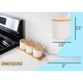 thumbnail image 2 of Nat & Jules Cylindrical Cream 9 ounce Stoneware Spice Container and Tray Set, 2 of 5