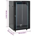 thumbnail image 4 of vidaXL Armoire Réseau 18U avec Pieds Pivotants 19 Pouces IP20 60x60x100 cm, 4 of 5