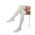 thumbnail image 4 of Mialoley Female Knitted Stocking, Solid Color Long Tube Socks Knee-High Socks, 4 of 7