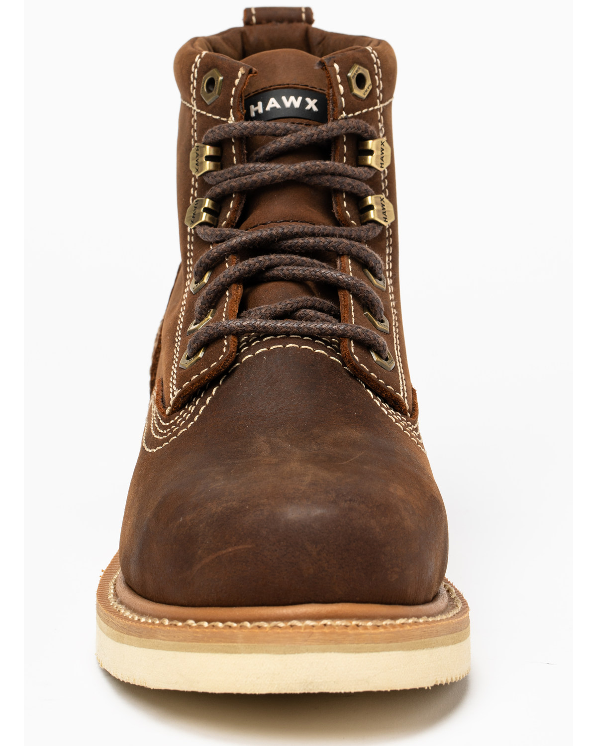 Hawx Work Boots WULP-4 Brown Leather Composite Toe EH PR Wedge Sole Mens 9 M Men main image 3