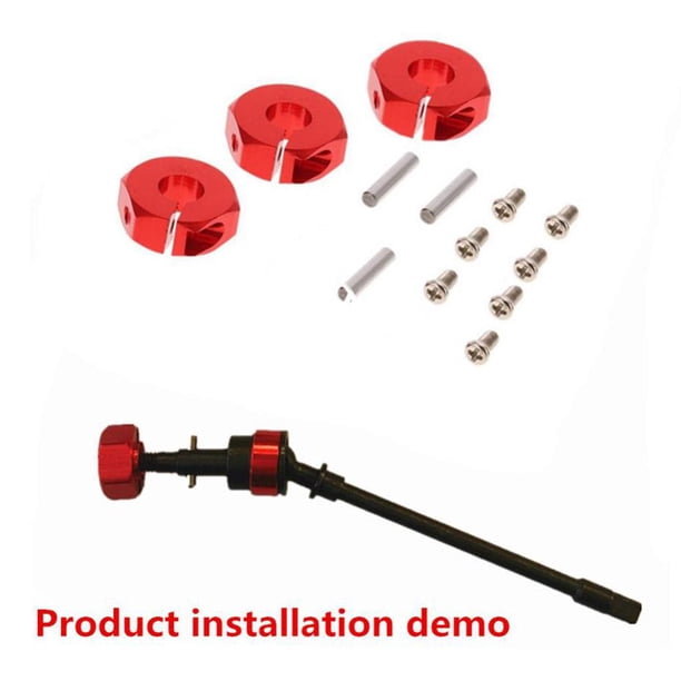 4 Uds cubo de rueda de aleación 12mm 15mm 17mm 20mm adaptador hexagonal compensado para ruedas hexagonal de 12mm 1/10 AXIAL SCX10 WRAITH RC CAR - AliExprs 26
