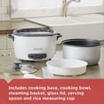 thumbnail image 4 of BLACK+DECKER 28-Cup Cooked/14-Cup Uncooked Rice Cooker and Food Steamer, White, RC5280, 4 of 7
