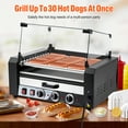 Hot Dog Roller,11 Rollers 30 Hot Dogs Capacity, 1950W Stainless Sausage
