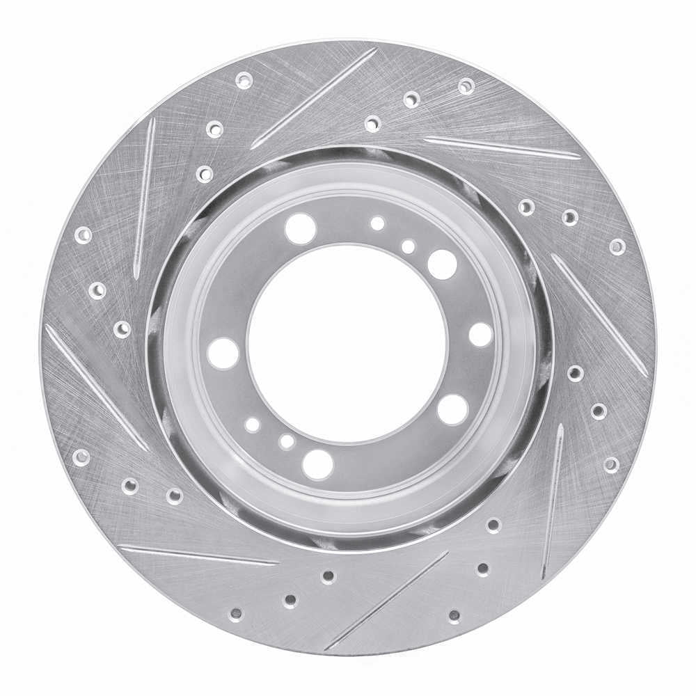 Dynamic Friction Company 631-02031D DFC Brake Rotor - Drilled And Slotted - Silver
