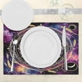 thumbnail image 3 of Ambesonne Purple Place Mats Set of 4, Death Moth Space Mandala, Standard Size, Black Mustard Quartz, 3 of 5