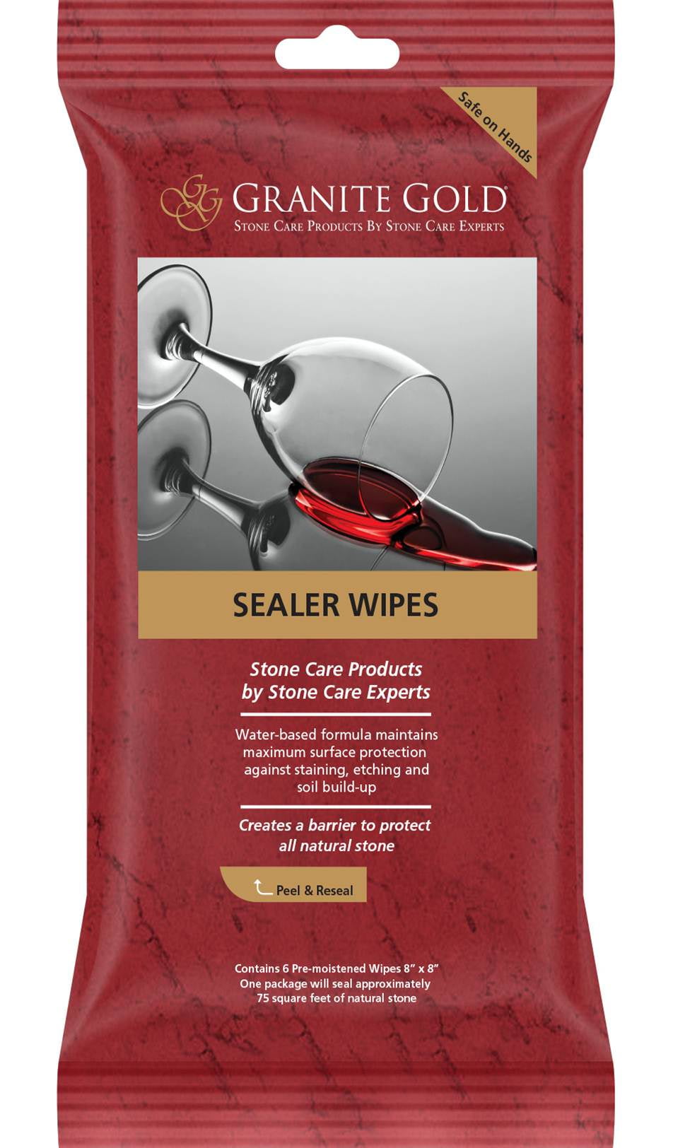 Granite Gold Sealer Wipes, 6 Count