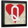 thumbnail image 1 of Perrenoud, Aubree 12x12 Black Modern Framed Museum Art Print Titled - Queen of Hearts Antique, 1 of 5