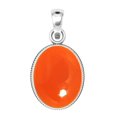 thumbnail image 2 of Natural Carnelian Pendant 925 Sterling Silver Handmade Jewelry, 2 of 8