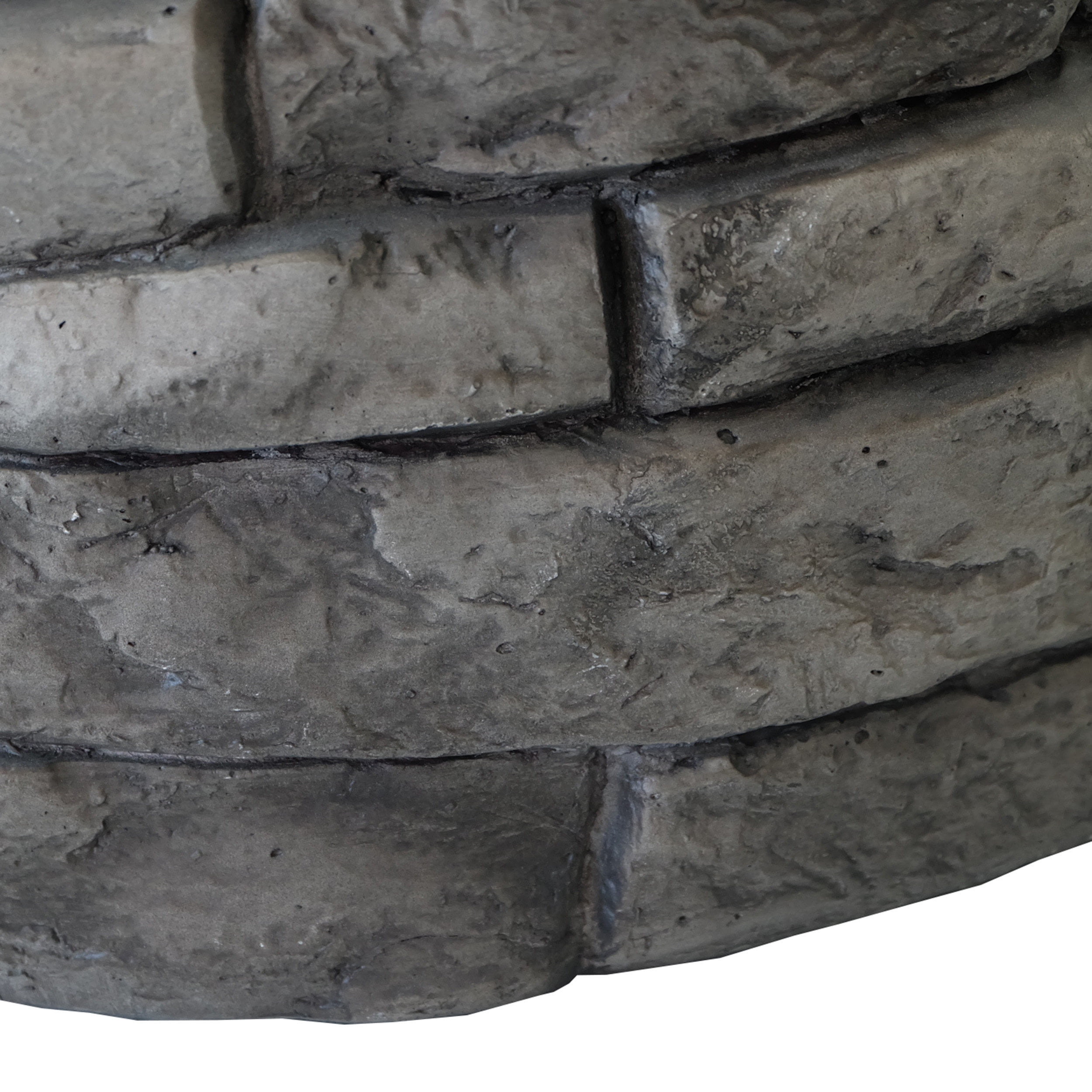 Edmond Outdoor Circular Fire Pit - 40,000 BTU, Grey