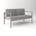 thumbnail image 6 of Outdoor Furniture Set, 4 pcs Patio Conversation Set with All-aluminum Frame, Porch Patio Furniture Set with 4''T Cushions, Gray, 6 of 6