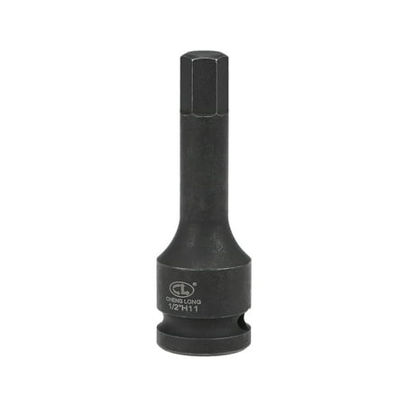 

1/2-Inch Drive x 11mm Impact Hex Bit Socket Metric 3 Length Cr-Mo Steel