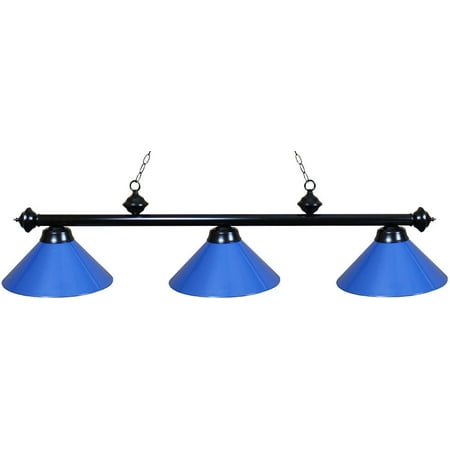 Ozone Black Pool Table Light With Blue Shades Ozone Black Pool Table Light With Blue Shades