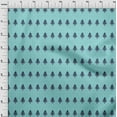 thumbnail image 3 of oneOone Silk Tabby Turquoise Blue Fabric Tree & Geometric Block Sewing Material Print Fabric By The Yard 42 Inch Wide, 3 of 4