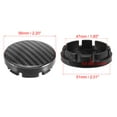 thumbnail image 4 of Unique Bargains 4pcs 53mm 56mm Wheel Center Hub Caps Hubcaps Covers Universal Rims Hub Cap Parts for Car Black, 4 of 6