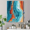 thumbnail image 4 of Abstract Teal Orange Texture Canvas Wall Art, Contrast Tone Print for Living Room, Bedroom, Office, Hotel and Hallway Decor, 4 of 8