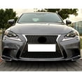 thumbnail image 3 of Ikon Motorsports Compatible with 14-16 IS250 Painted #212 Obsidian Black Front Bumper Lip Splitters PU Polyurethane, 3 of 6