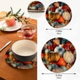 thumbnail image 3 of SKYSONIC Fall Colorful Pumpkin Harvest Pot Holders Trivets, 2 Pcs Heat Resistant Trivets, Cotton Thread Weave Mats for Hot Pads Pans Pot Bowl Teapot for Kitchen Decor, 3 of 7